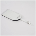 Double Side PU Leather Luggage Tag, 4 pack, 4.5 x 2.7'' - White, Arcuation Shape
