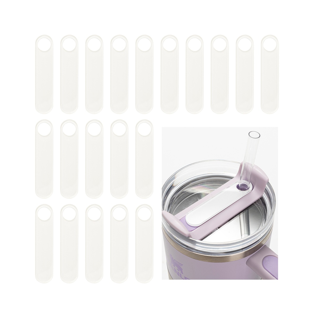 Craft Express Blank Sublimation Acrylic Name Tag for 30oz Tumblers Straw Lid, 20 Pack