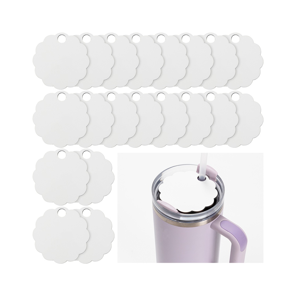 Craft Express Wood Name Tag for 40oz Tumbler Straw Lid, 20 Pack